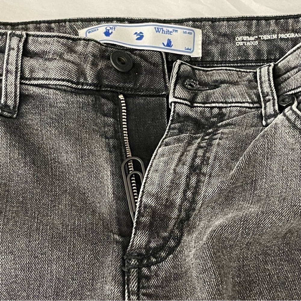 Off-White Women’s Skinny Denim Jeans Grey - Size - 27 $625 - Picture 6 of 13